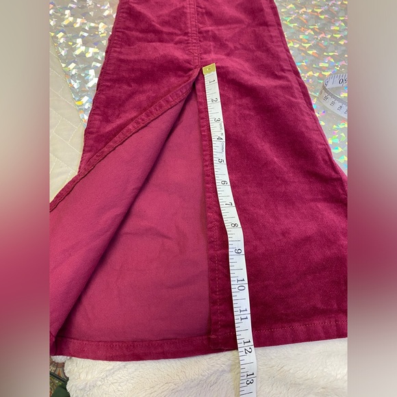 Forever 21 Velvet Flared Bell Bottom Pant XL 31x31 Dark Pink Y2K Hippie Festival - Picture 12 of 16
